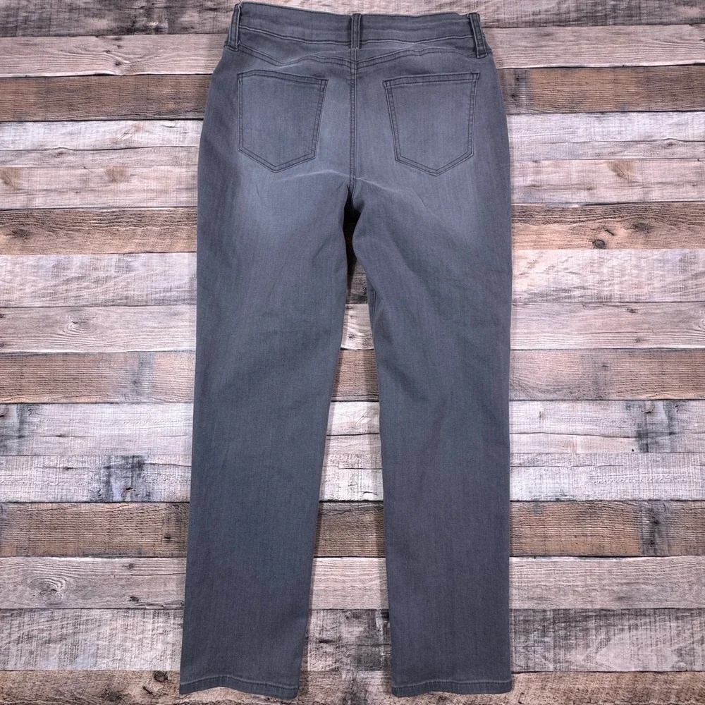 Chicos So Slimming Girlfriend Slim Leg Ankle Jeans Grey Size 1R‎ US 8R Stretch
